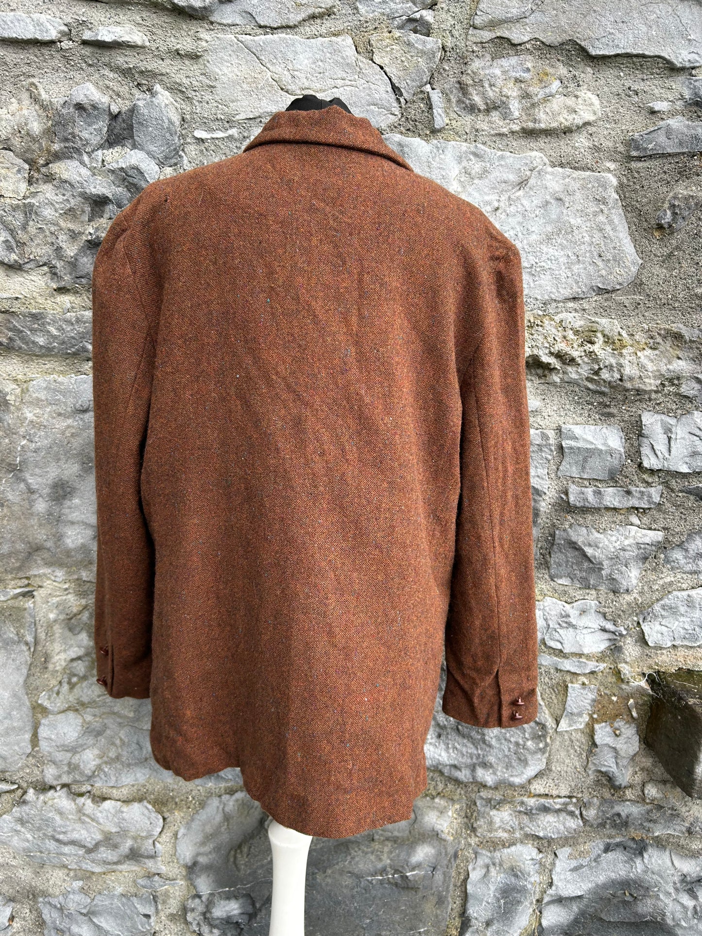 80s Donegal Tweed Brown jacket uk 14-16