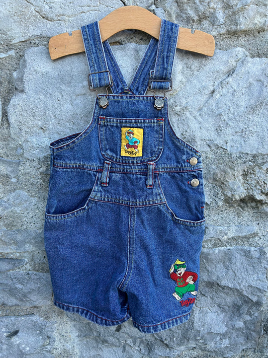 80s short denim dungarees  18-24m (86-92cm)