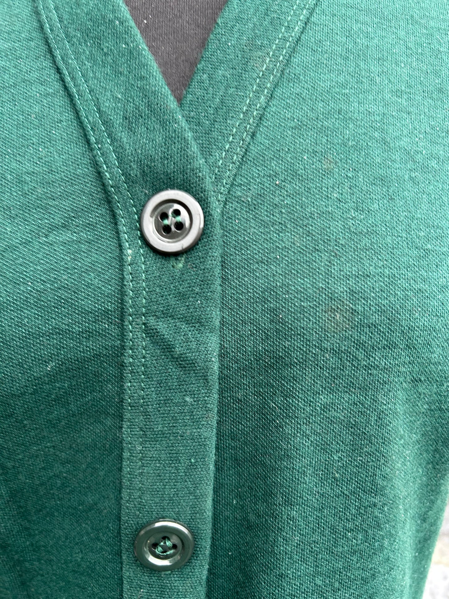 90s green button up knitted dress uk 8