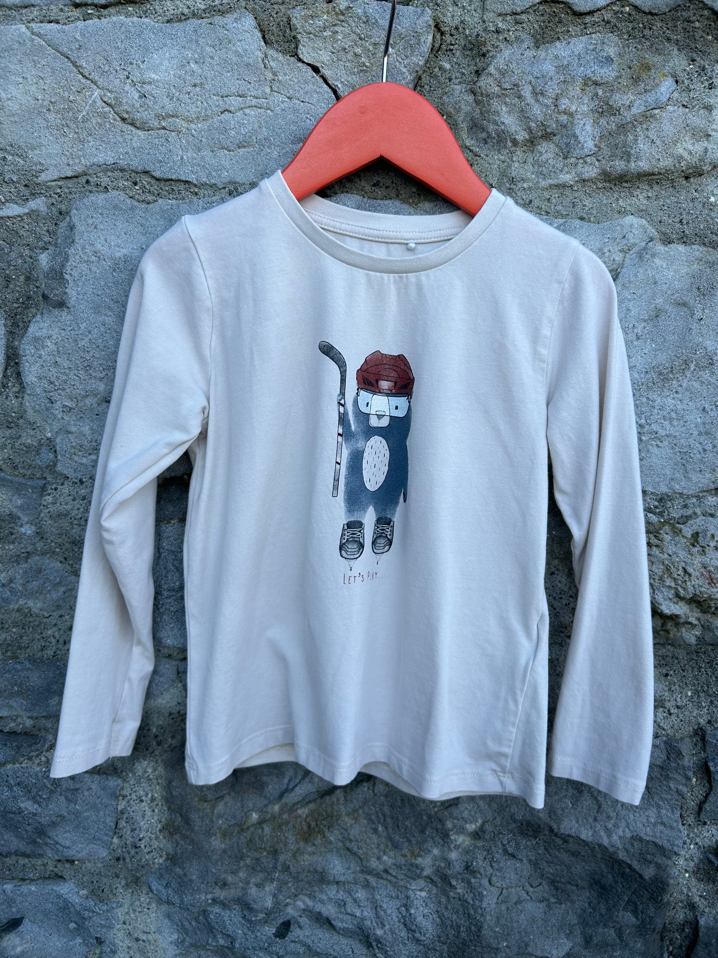 Hockey bear cream top 3-4y (98-104cm)
