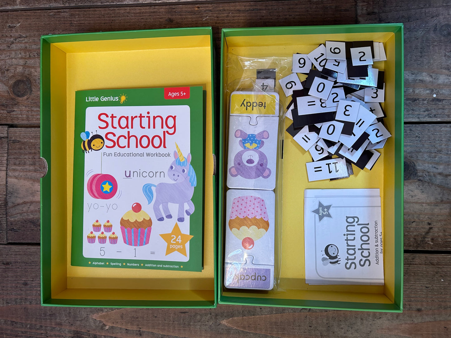 Starting school early counting puzzle box