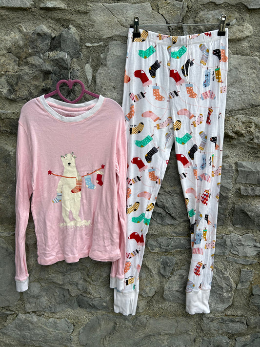 Bear&stockings pink pjs   11-12y (146-152cm)