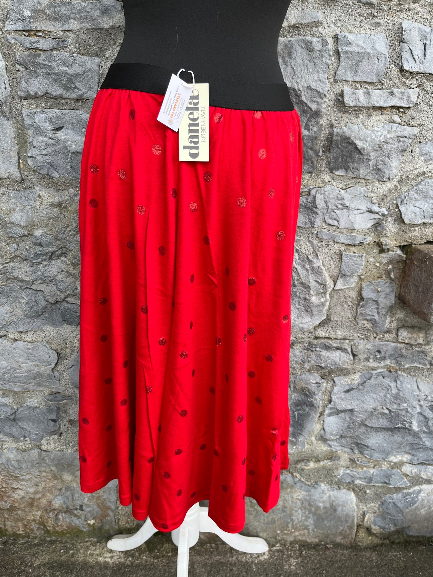 Red glitter spots skirt uk 10-12