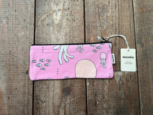 Pink squid pencil case - 2