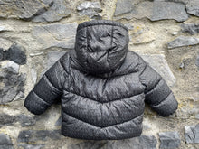 Load image into Gallery viewer, MK Charcoal puffy jacket  12-18m (80-86cm)

