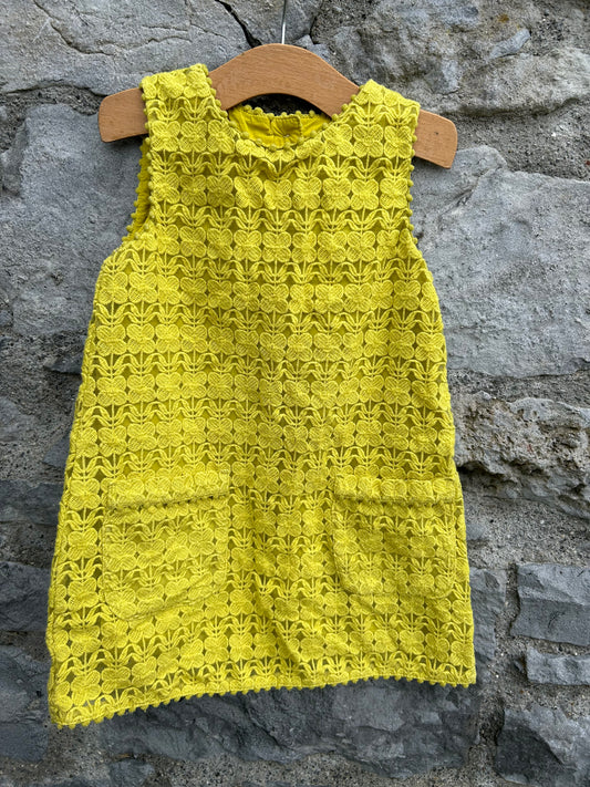 Lace lime dress  2-3y (92-98cm)