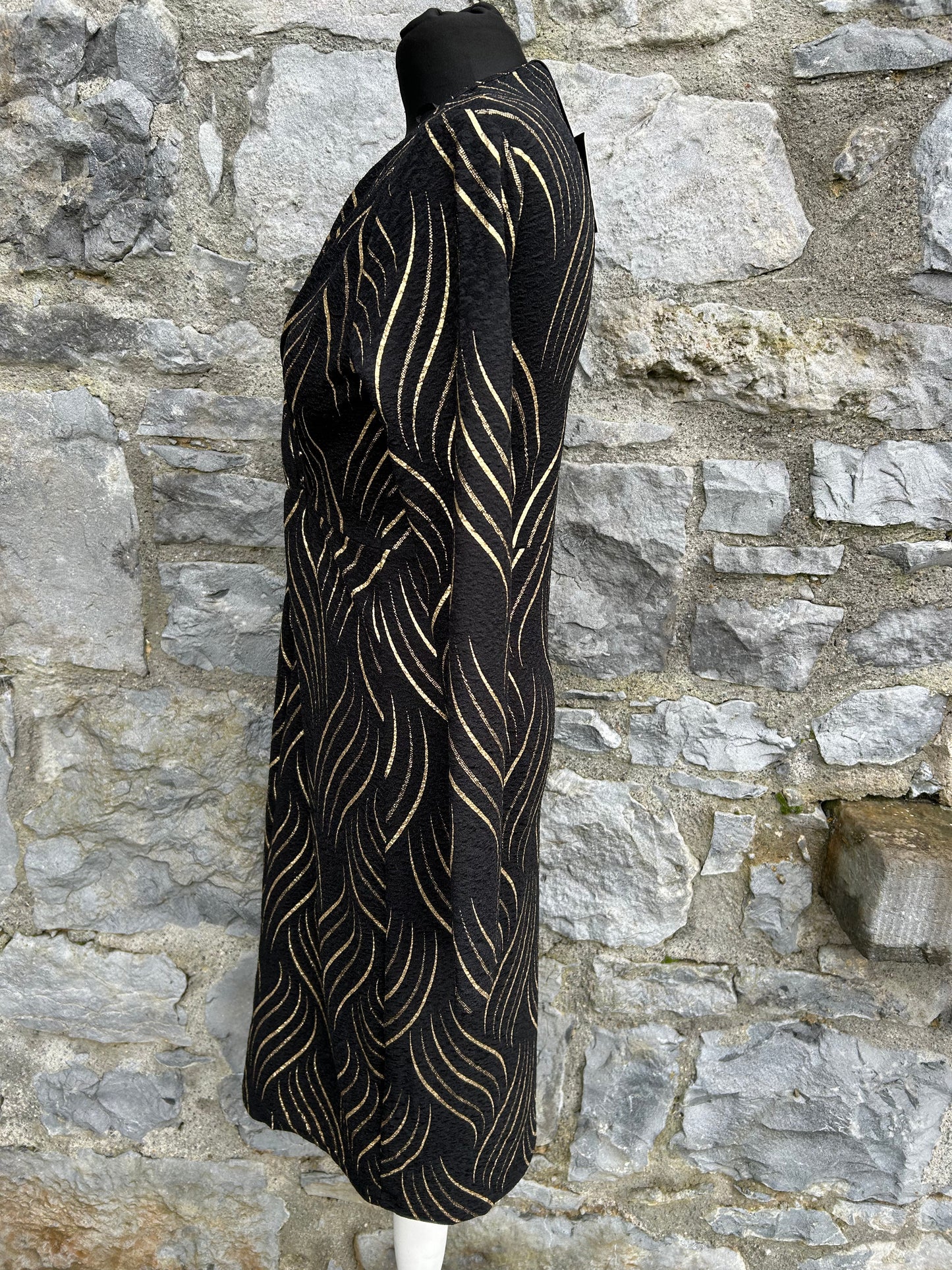 Black&gold dress uk 8