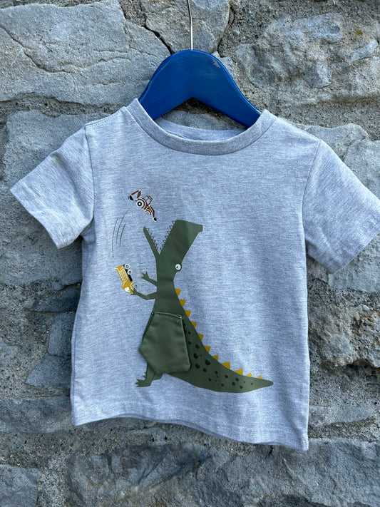 Dragon&machines grey T-shirt   9-12m (74-80cm)