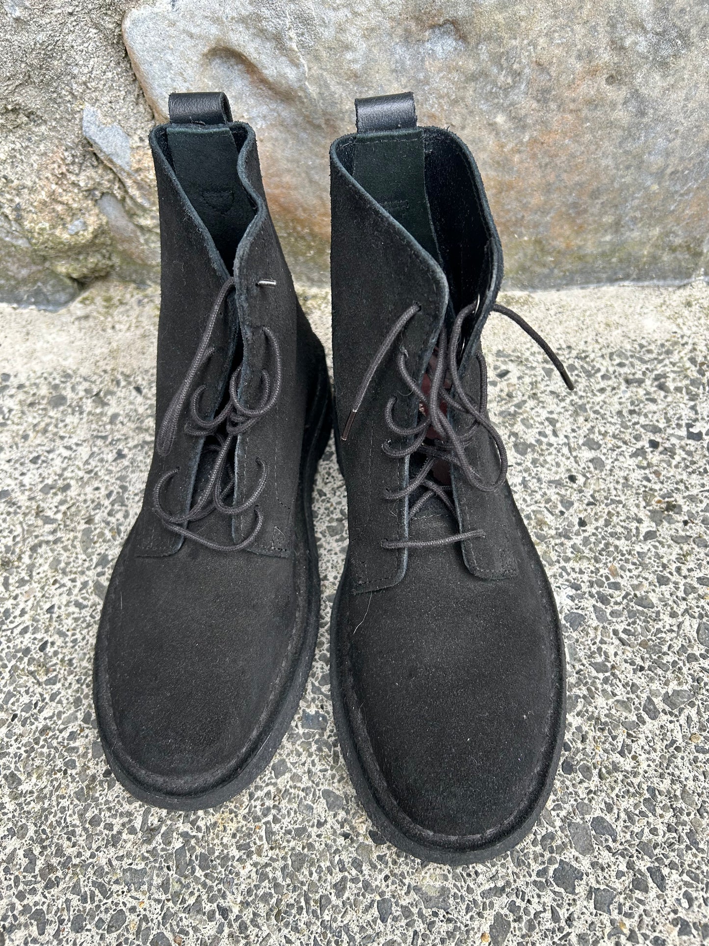 Black suede boots  uk 6 (eu 39.5)