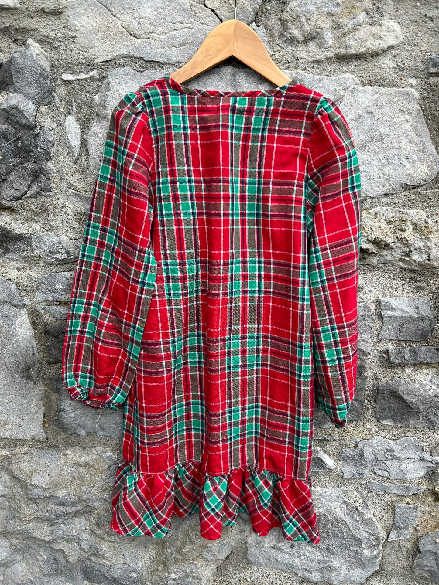 Red&green check dress  10-12y (140-152cm)