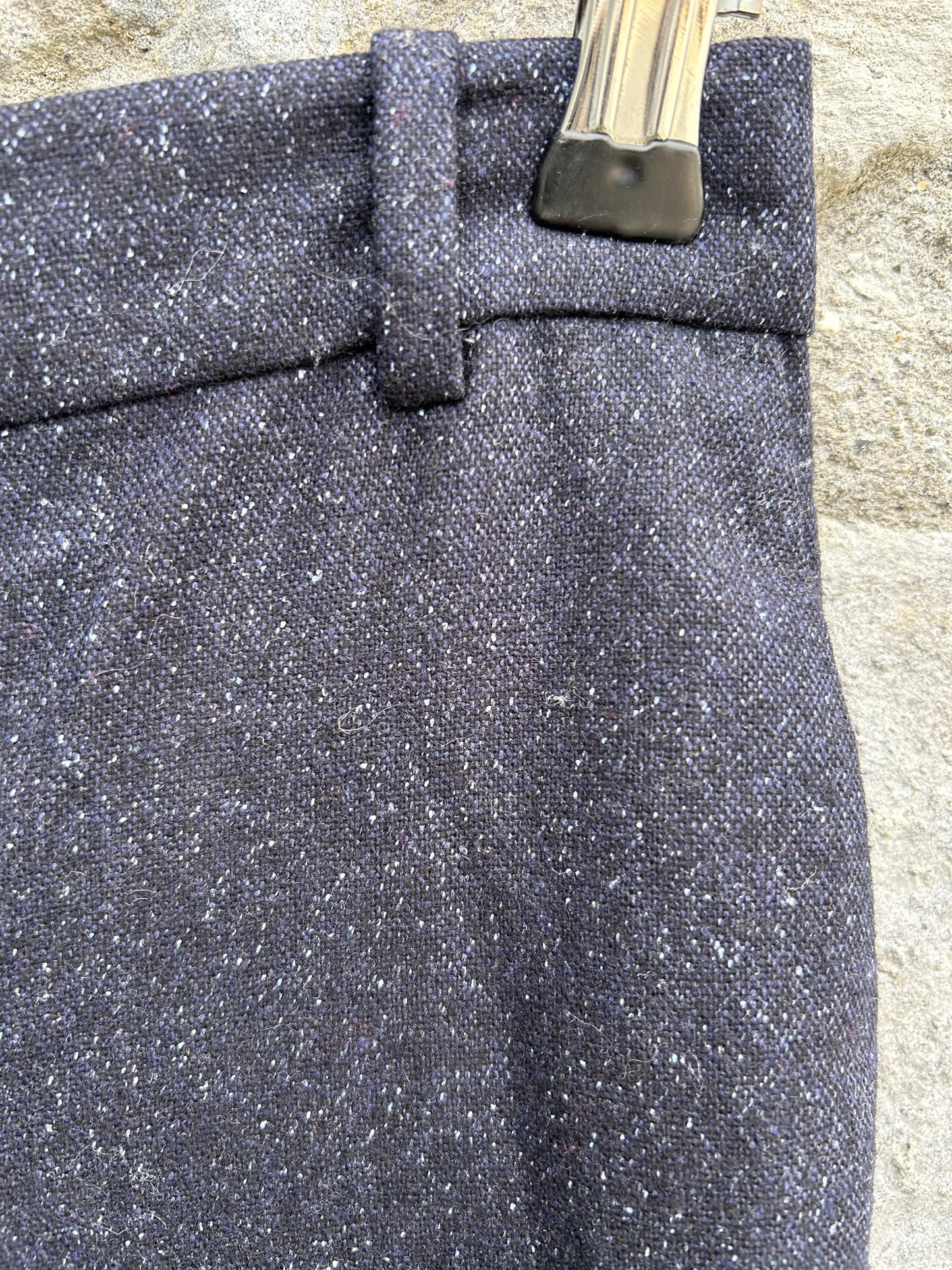 Navy tweed pants uk 12-14