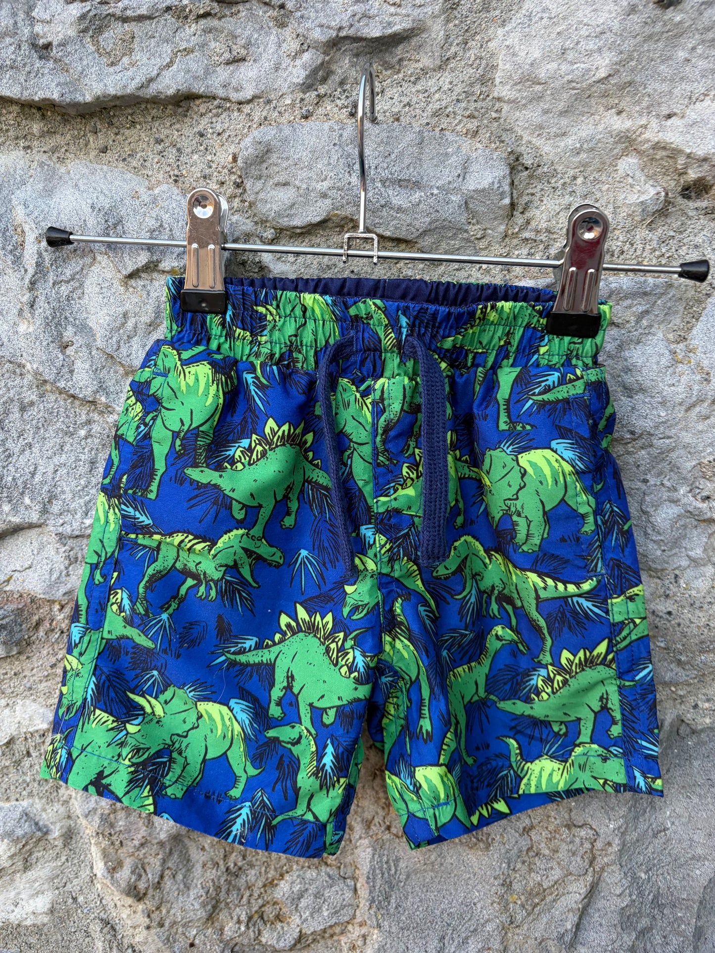 Dinosaurs blue swim shorts 3-6m (62-68cm)