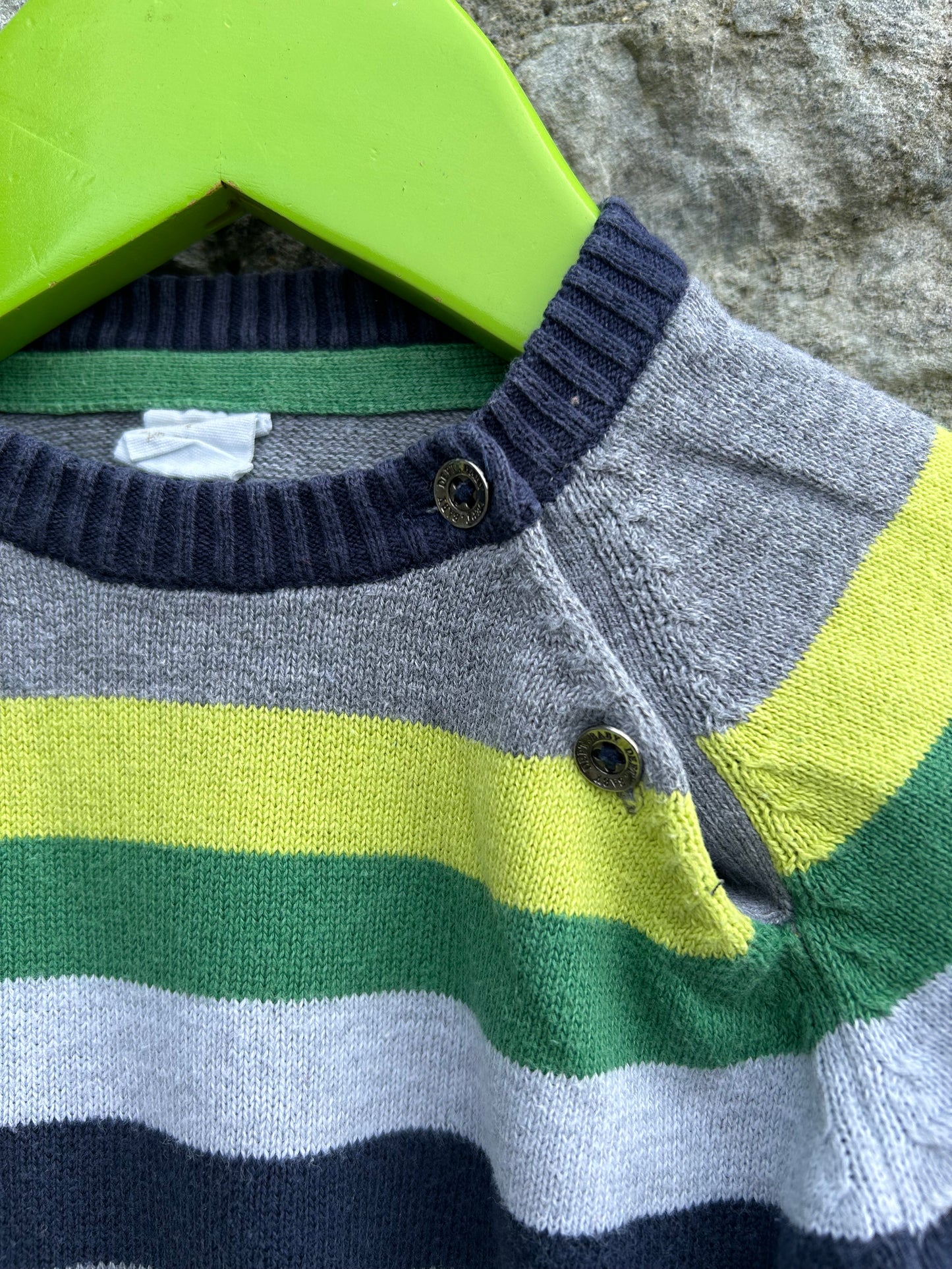 Green&grey jumper  12-18m (80-86cm)