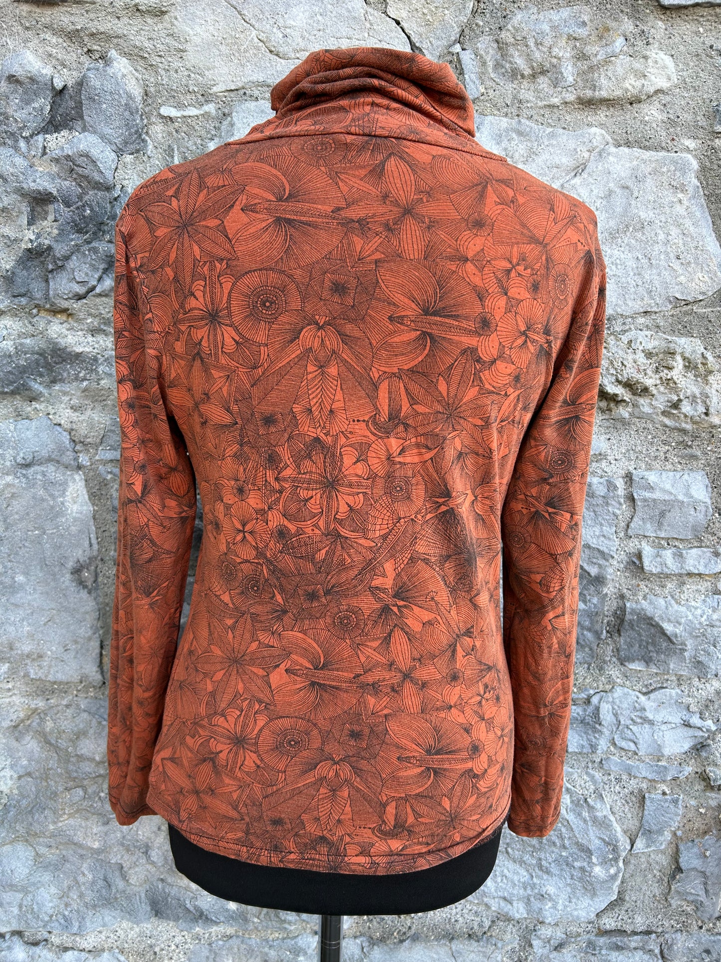 Ginger botanic print high neck top uk 6-8