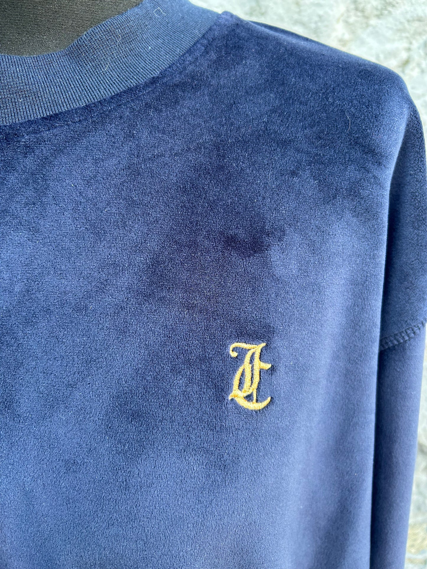 JC navy velour sweatshirt uk 16-18