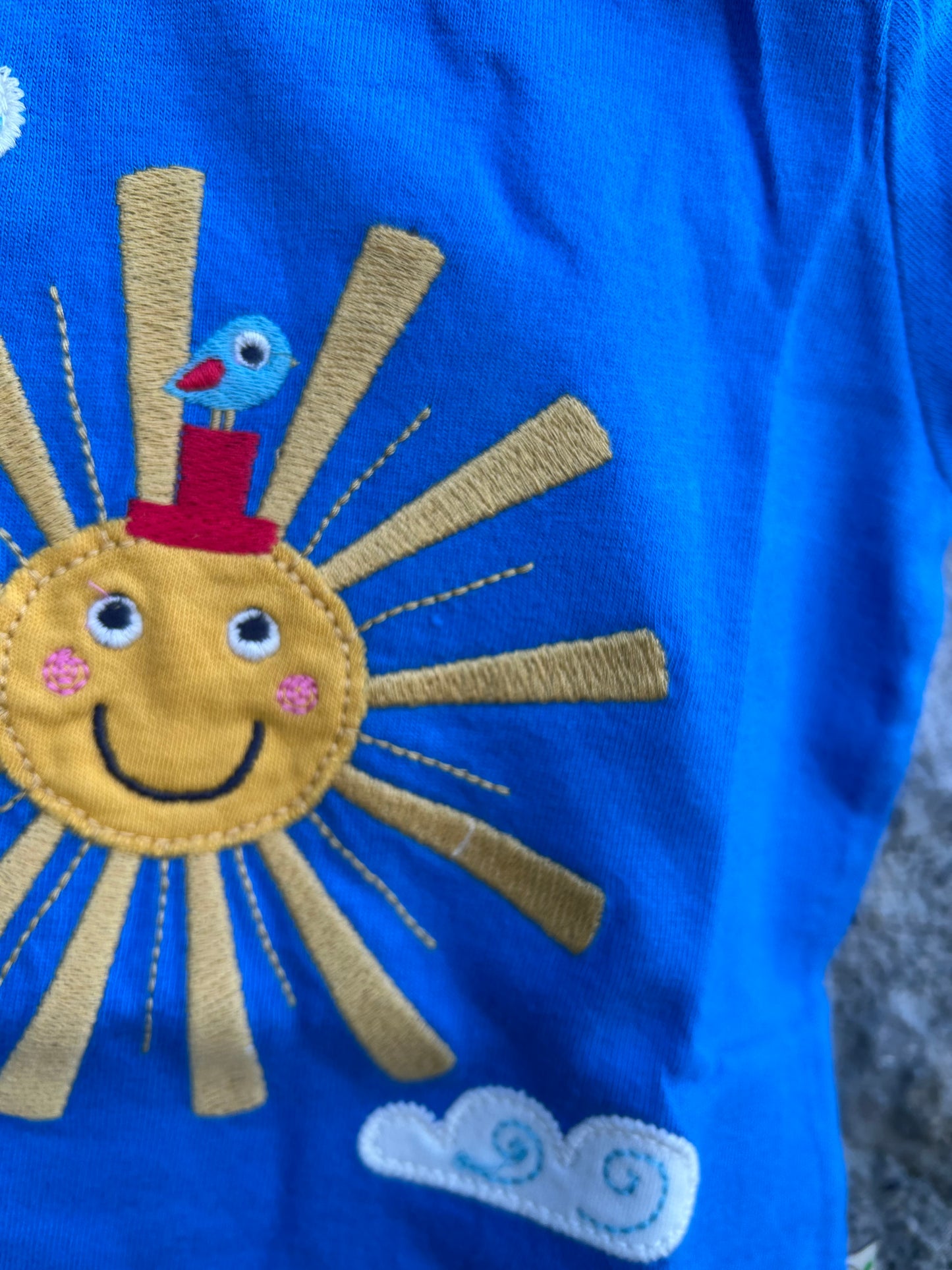 Sun blue T-shirt  3-6m (62-68cm)