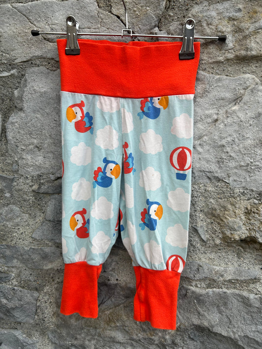 Balloons blue rib pants  9-12m (74-80cm)