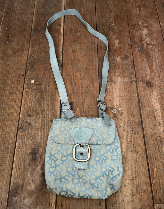 Light blue&beige crossbody bag