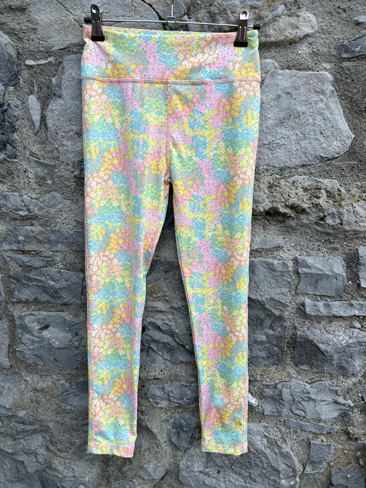 Colourful flowers leggings  10-11y (140-146cm)