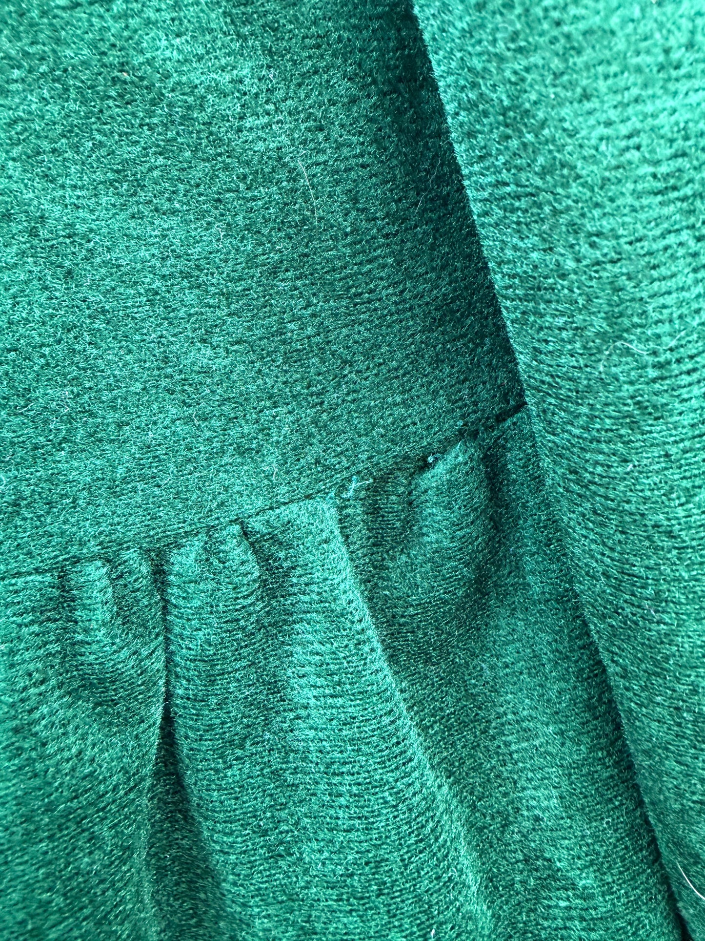 80s Green velvet coat dress uk 12