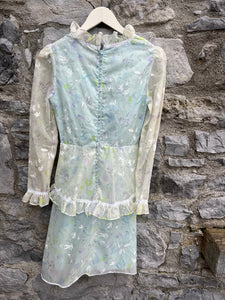 70s pastel floral dress uk 4-6