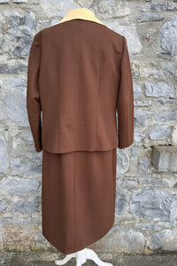 70s beige&brown dress&jackets uk 14