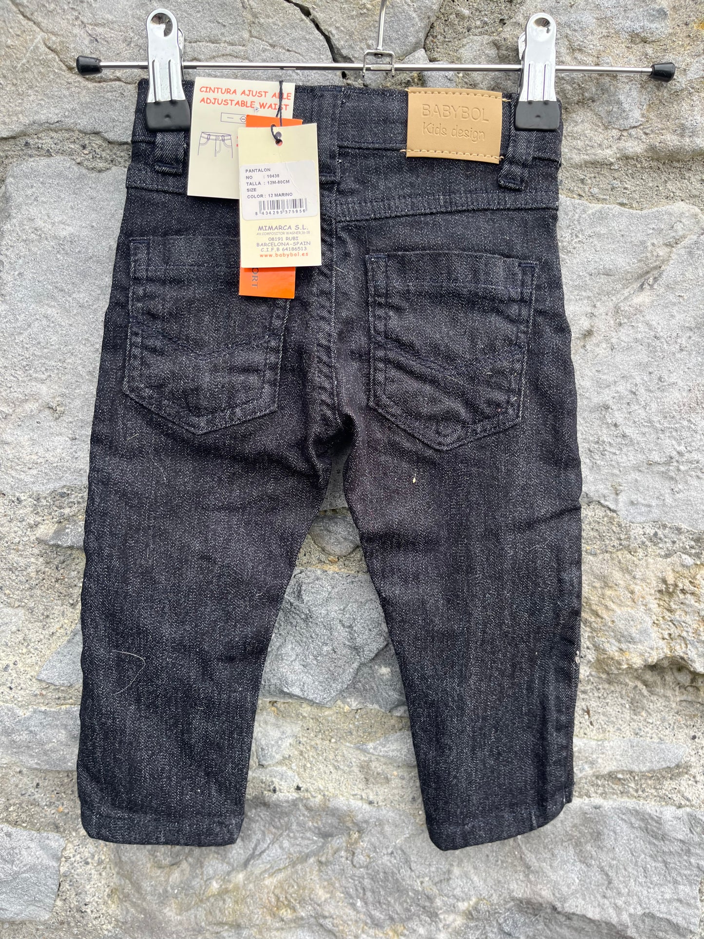 Charcoal jeans 9-12m (74-80cm)