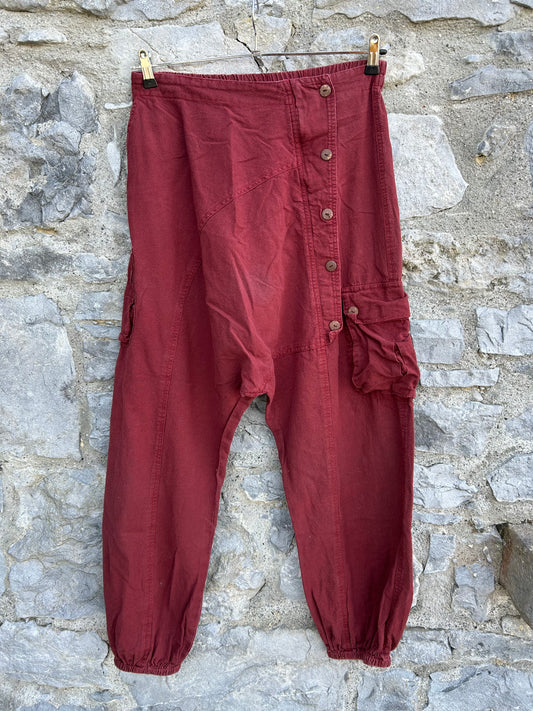 Maroon baggy pants uk 12