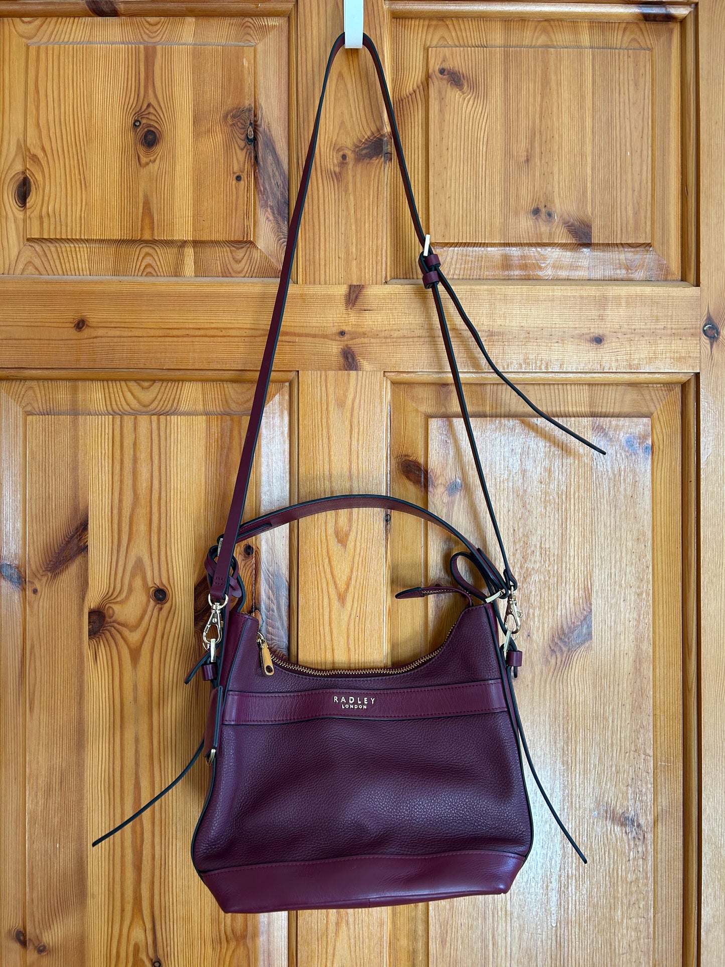 Burgundy saddle bag