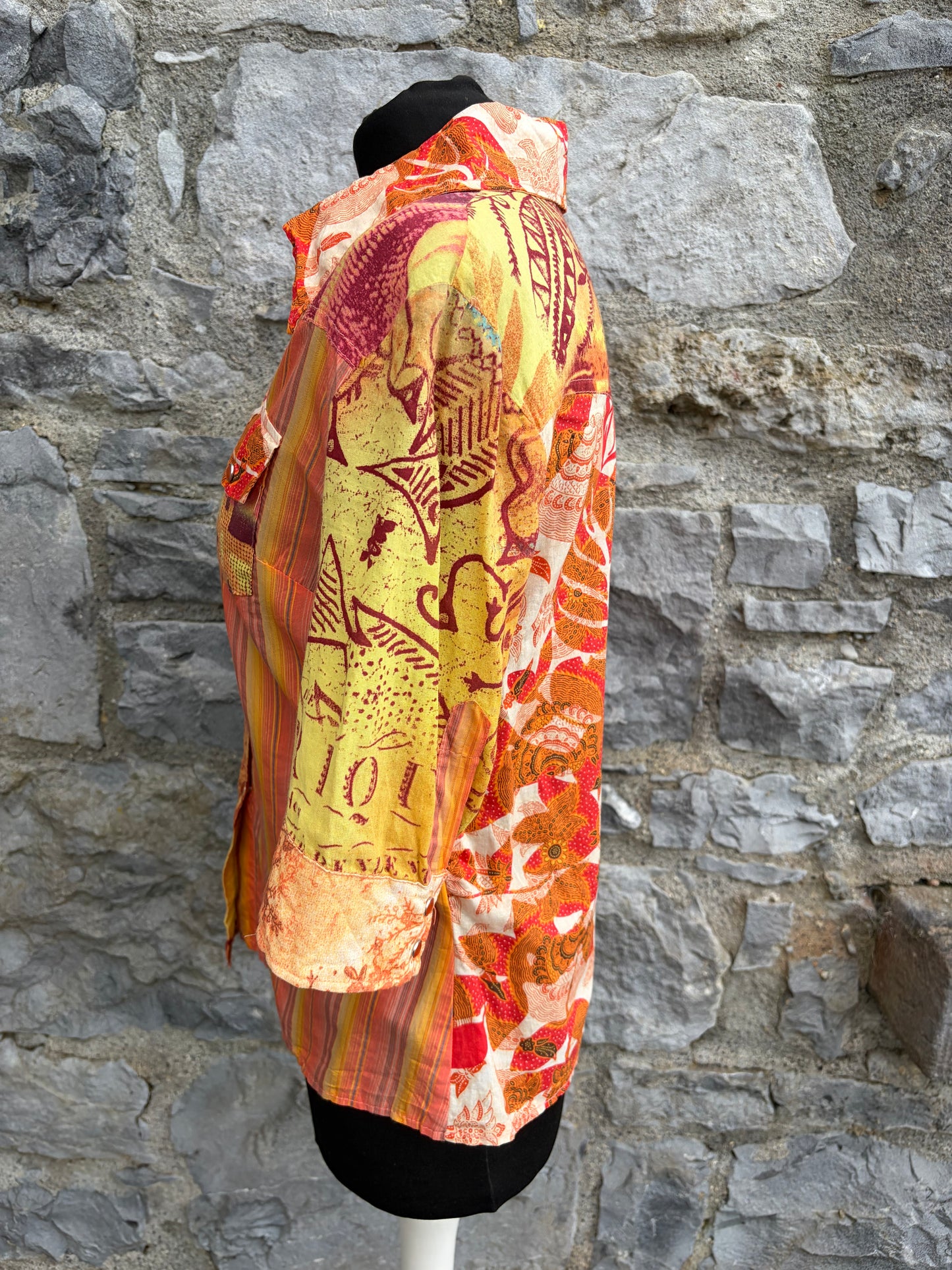 Y2K orange blouse uk 6-8