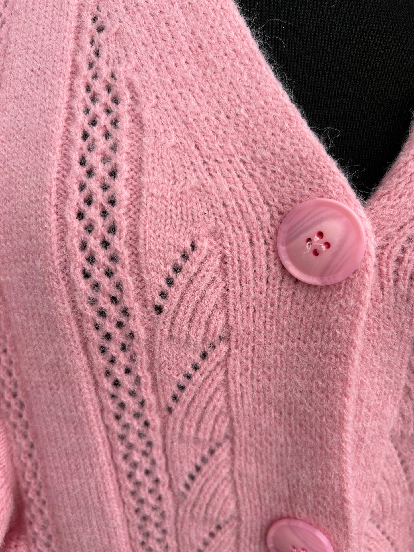 Pink pointelle cardigan uk 12