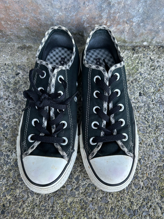 Black&checkered converse  uk 4 (eu 36.5)