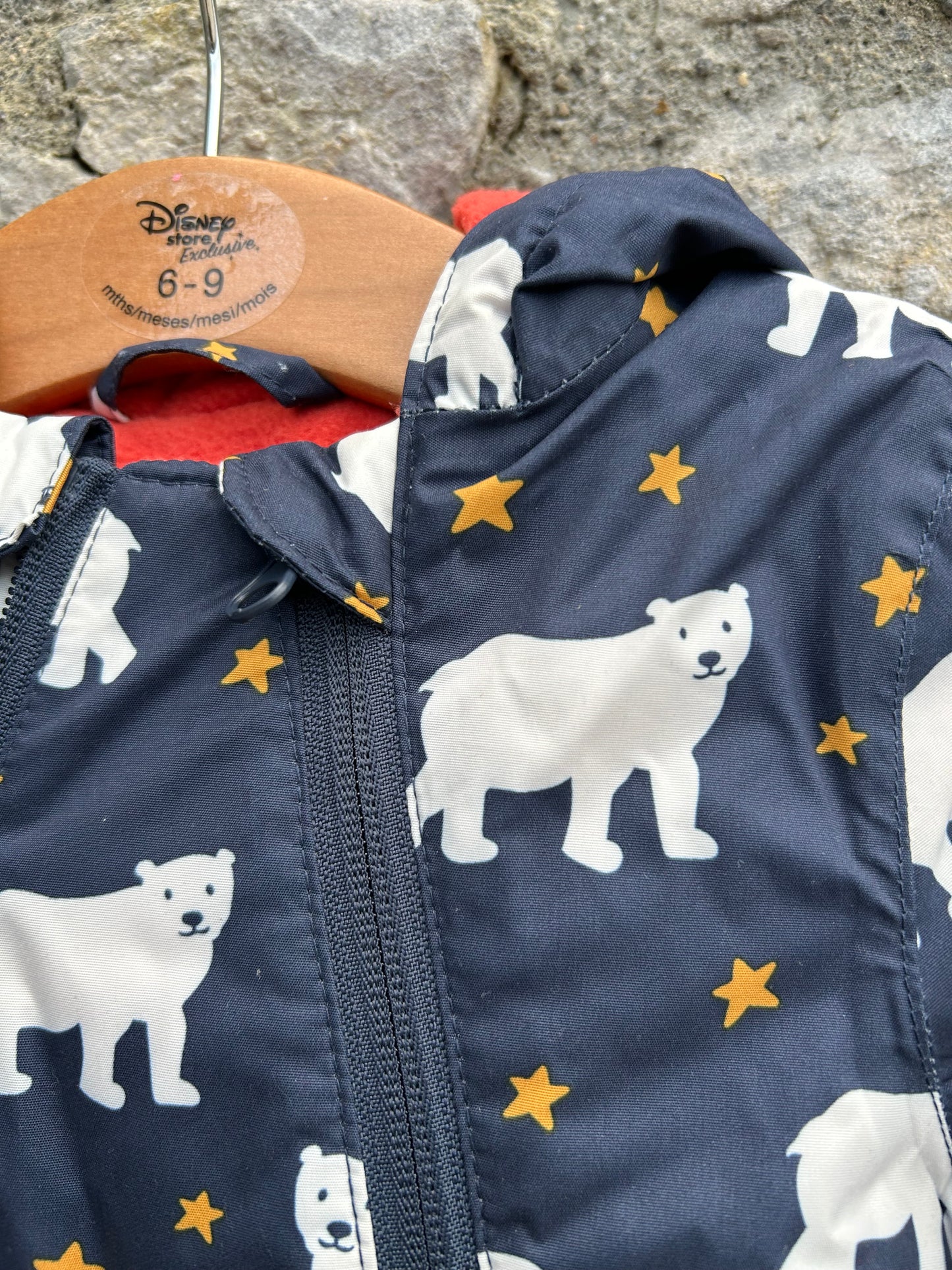 Polar bears navy onesie  3-6m (62-68cm)