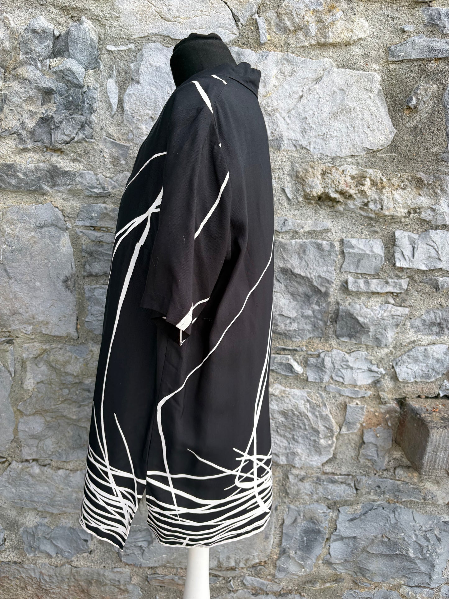 90s Black&white shirt uk 12