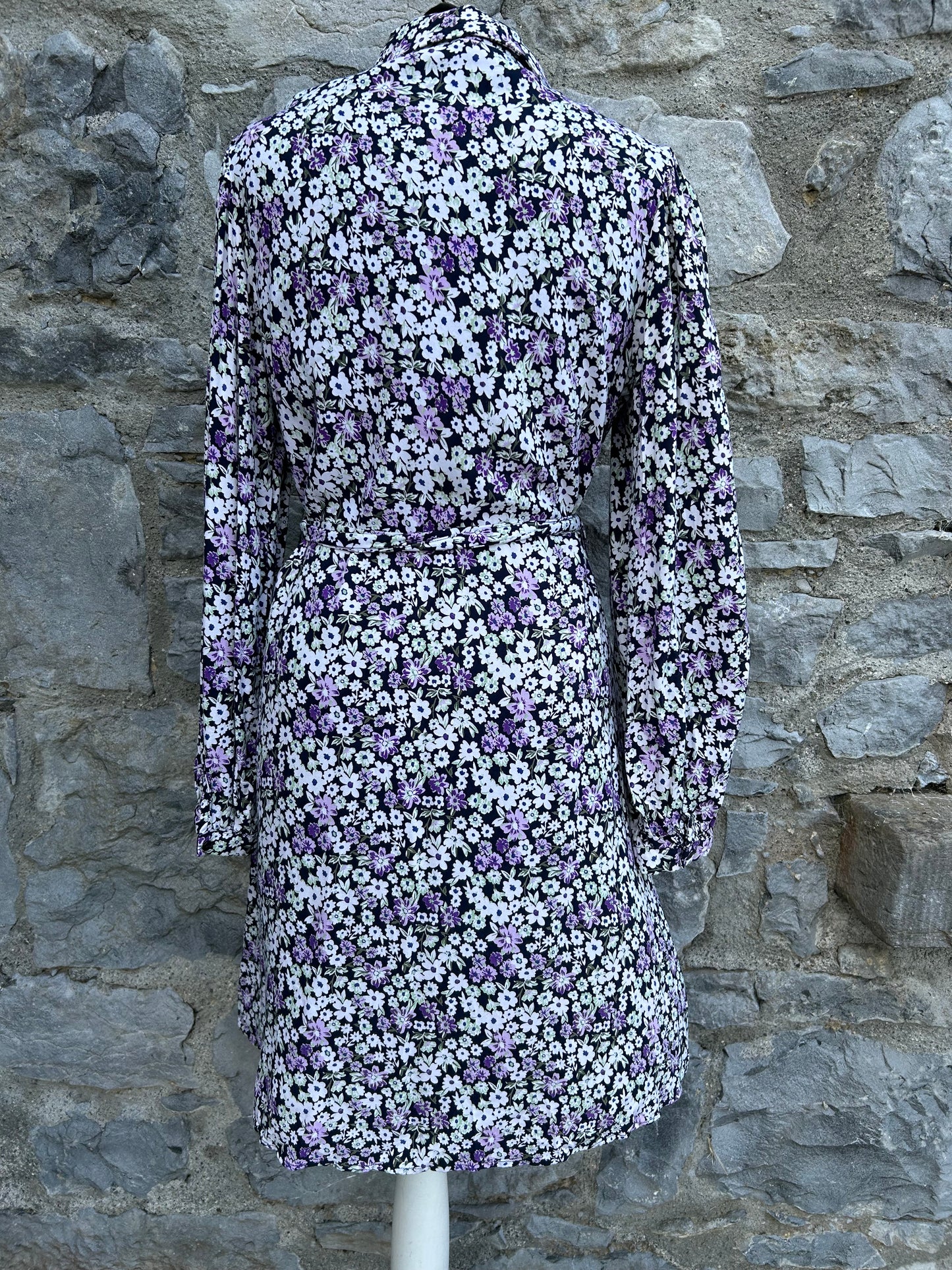 Purple flowers dress uk 12