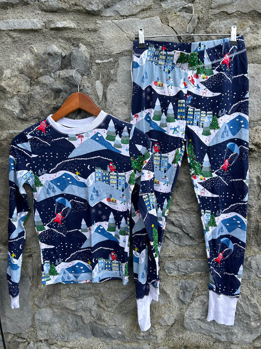 Winter wonderland navy pjs  11-12y (146-152cm)