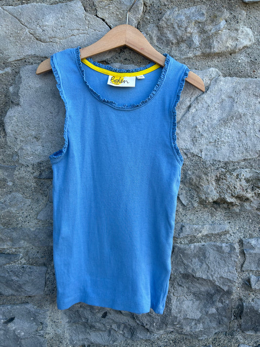 Blue ribbed top  8-9y (128-134cm)