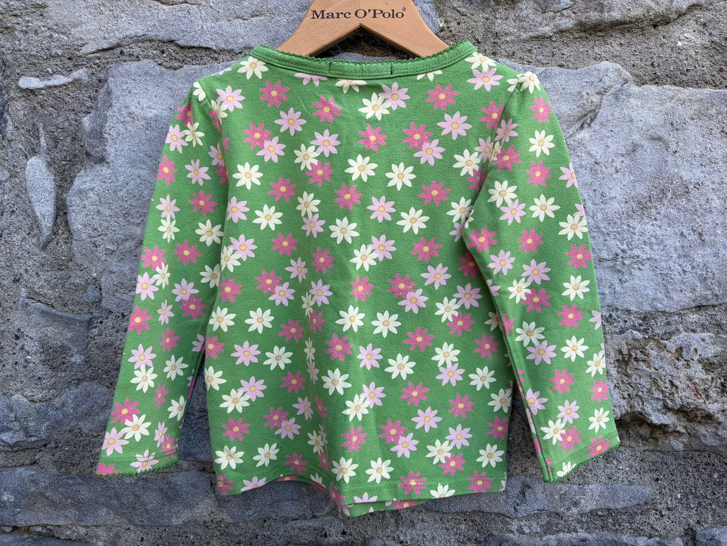 Green floral top  12-18m (80-86cm)