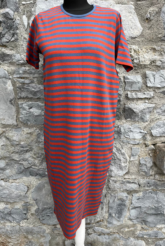 Blue&orange stripy dress uk 10-12