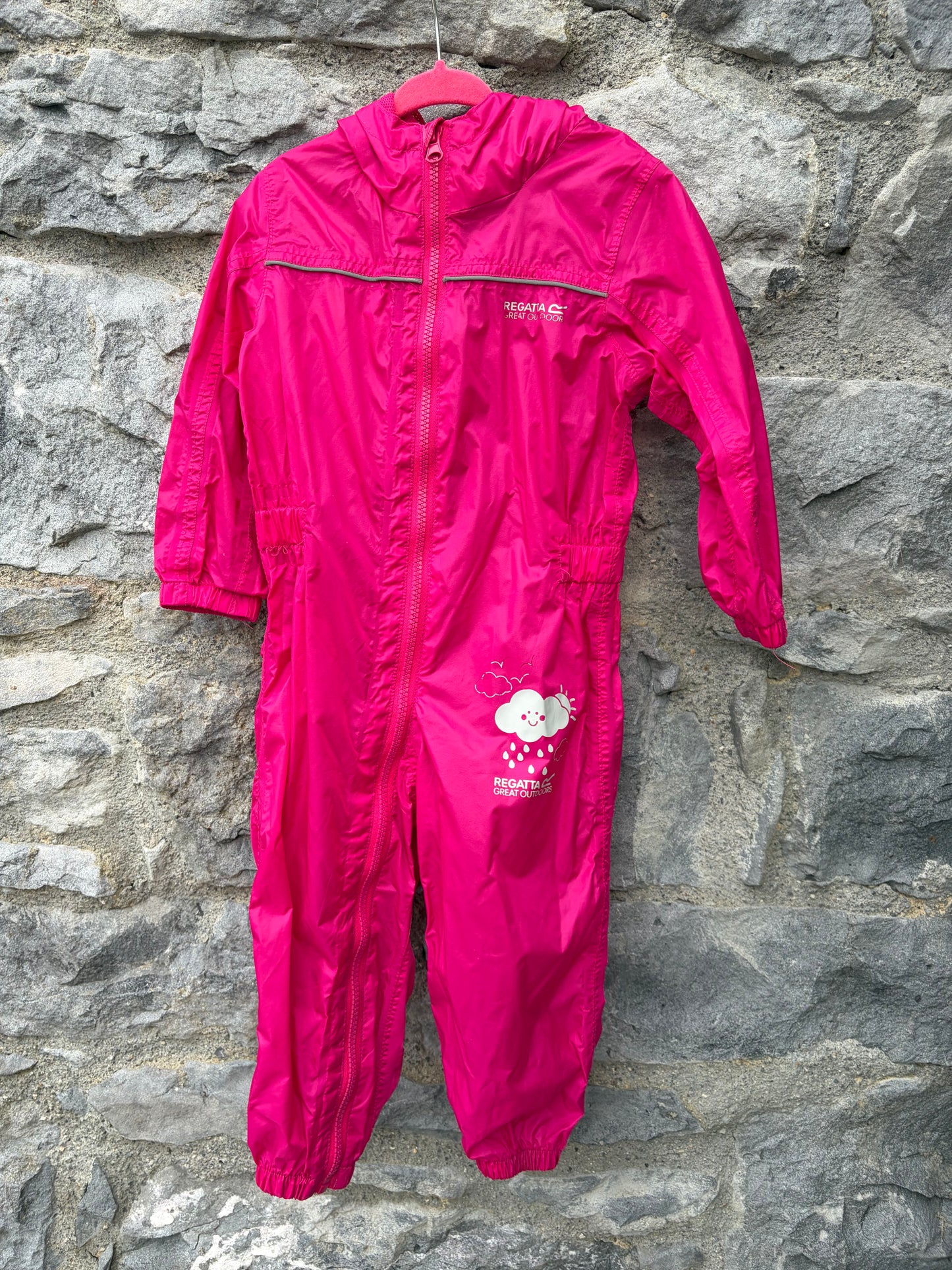 Pink puddle suit  18-24m (86-92cm)