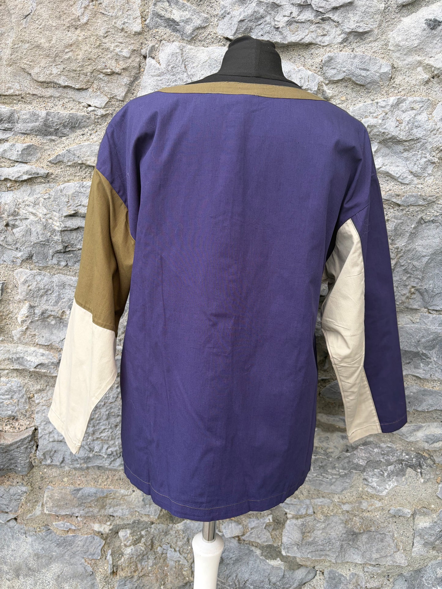 80s embroidered panel blouse uk 8-10