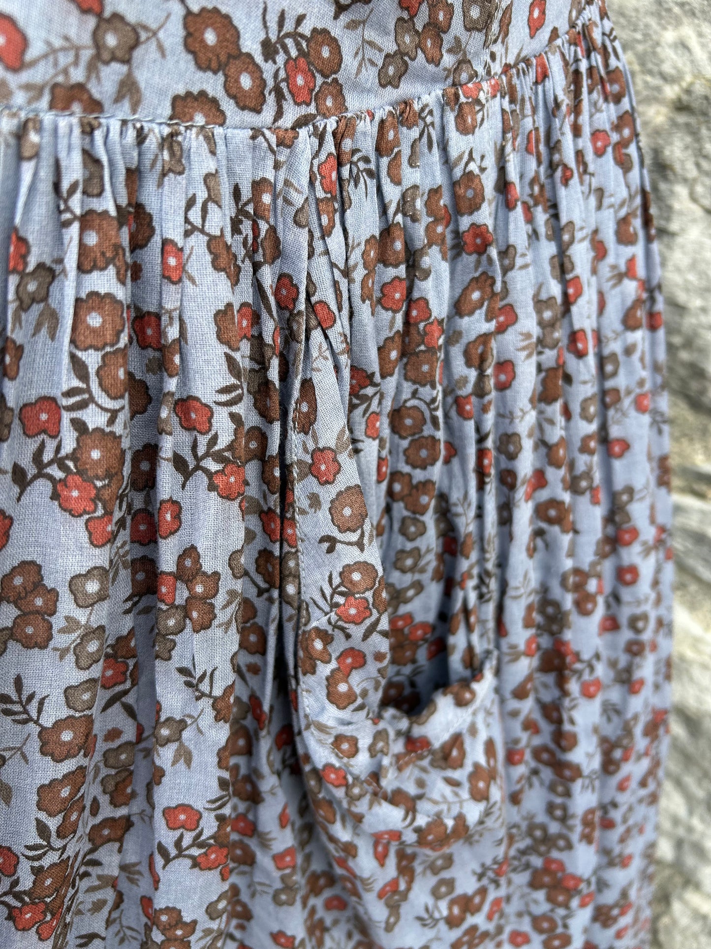Floaty floral blue maxi dress uk 12