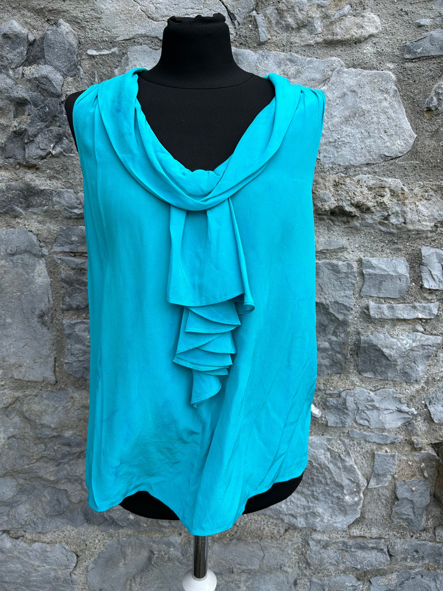 Aquamarine silk top uk 12