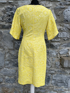 Yellow pressed flowers dress uk 10