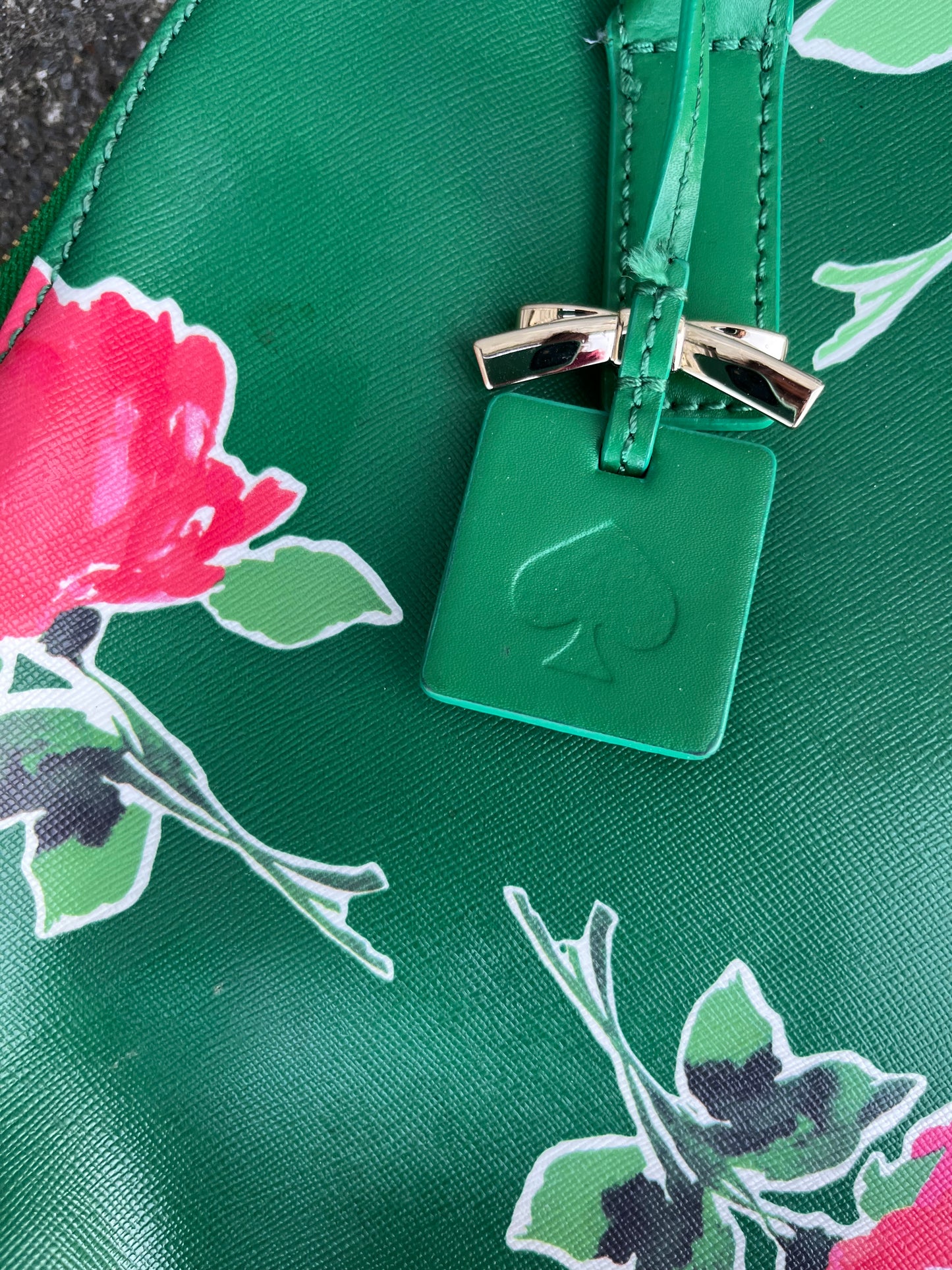 Green floral bag