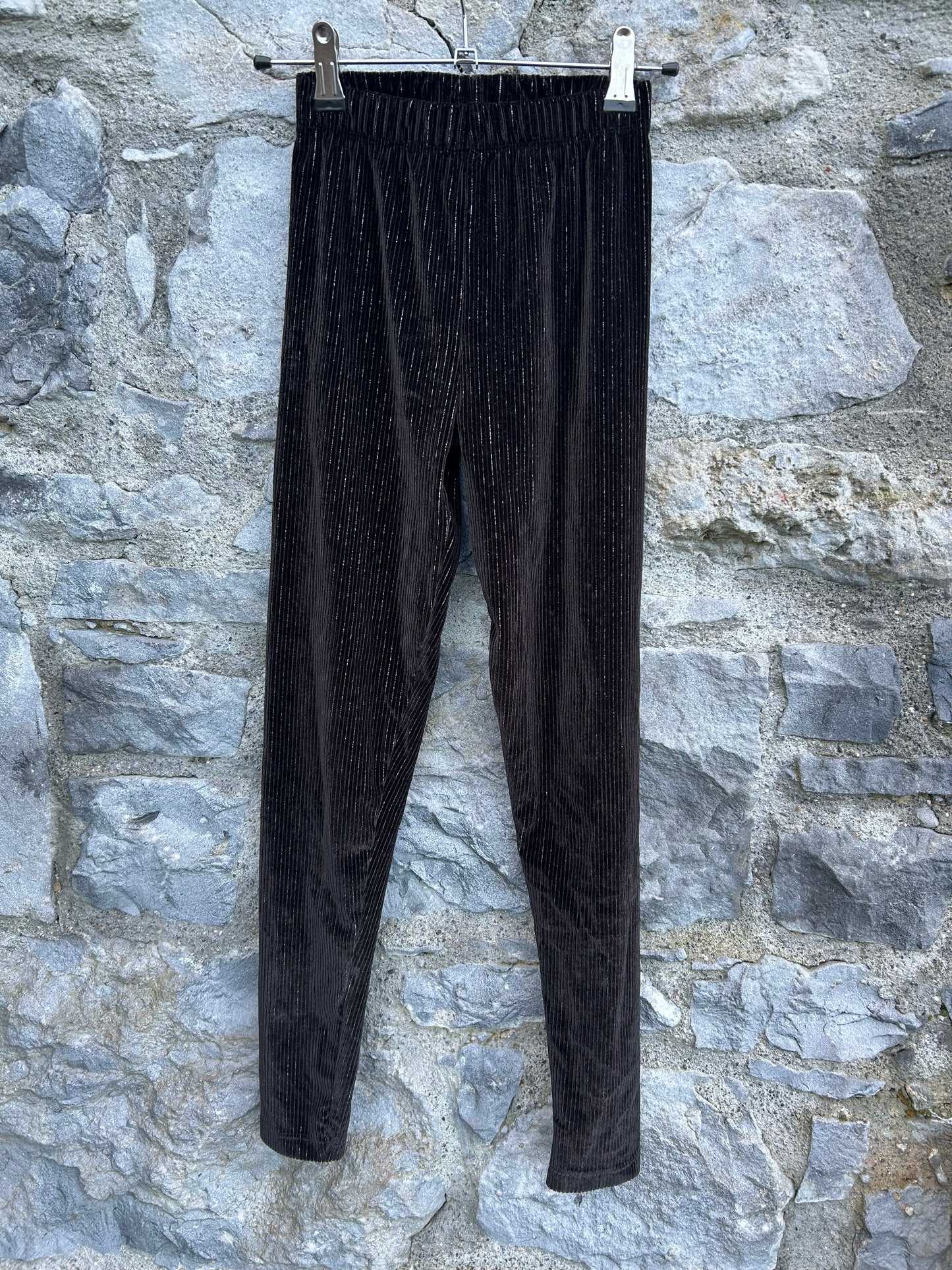 Black&gold velour leggings  10-11y (140-146cm)