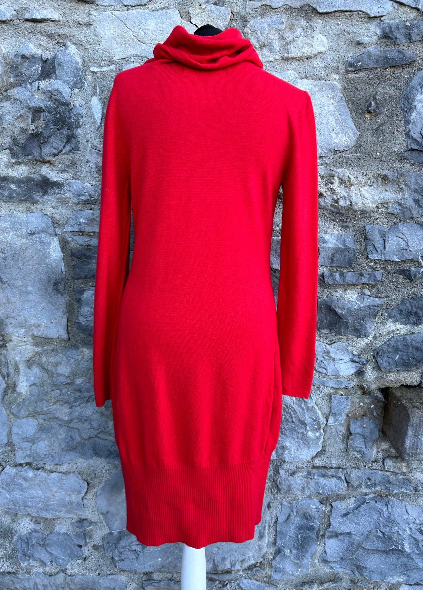 Red turtle neck dress uk 8-10