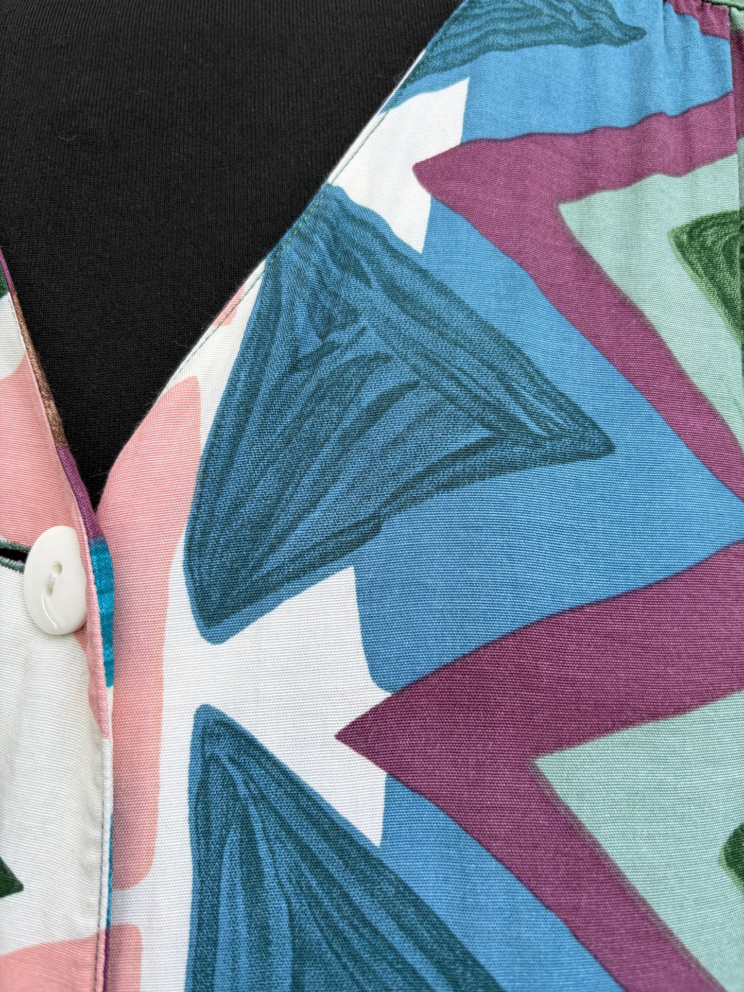 80s colourful chevron shirt uk 14