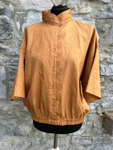 Load image into Gallery viewer, 80s brown blouse uk 14-16
