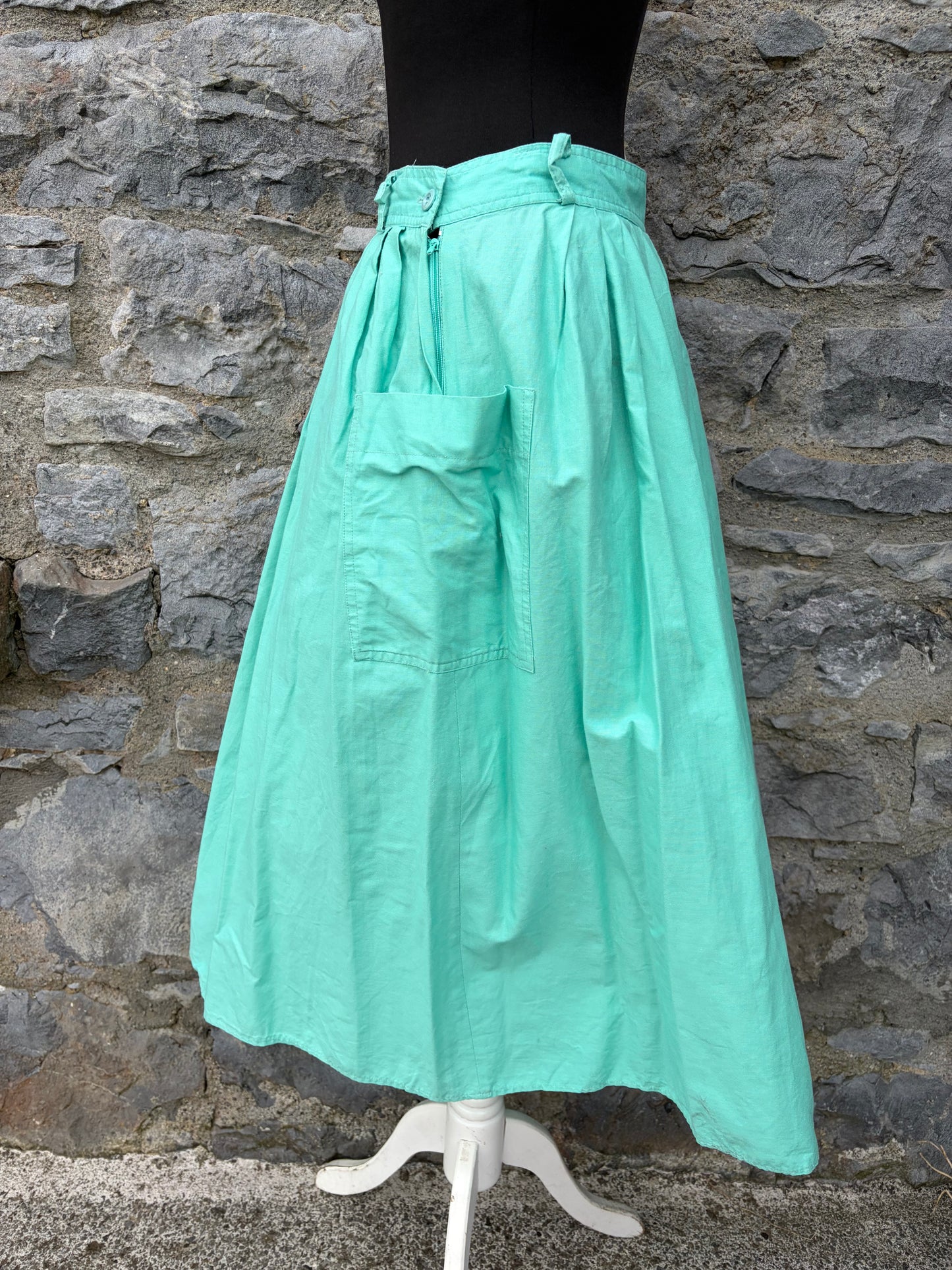 80s green skirt uk 10